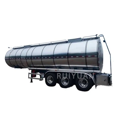 Remorque de camion-citerne en aluminium d'essieu